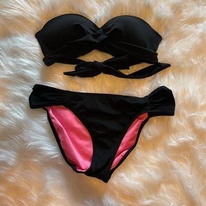 Black Two Piece Swim Wear
